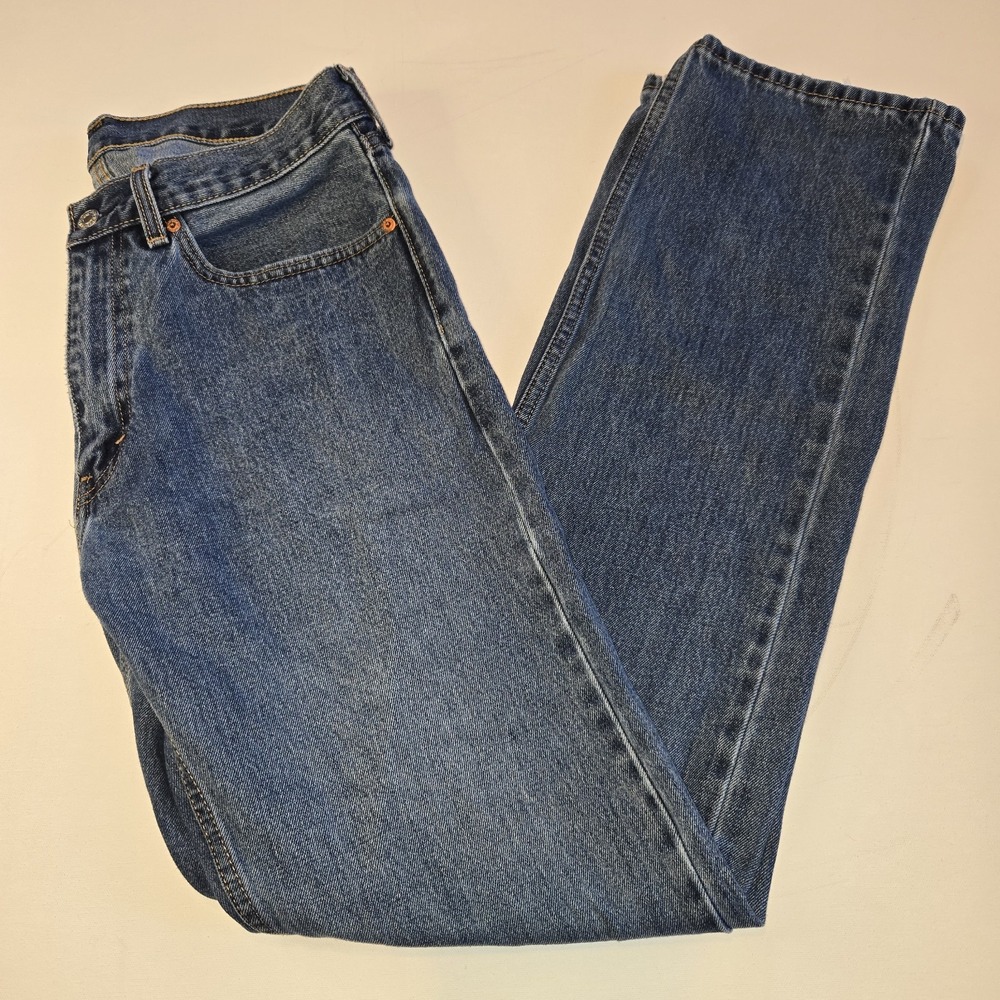 Levis 505 Classic Demin Blue‎ Jeans Mens Size W34 L36